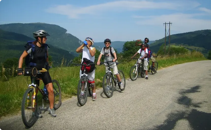 Famille VTT Balade Centre de vacances dans le Vercors