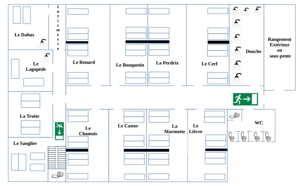 Plan la Matrassière premier étage